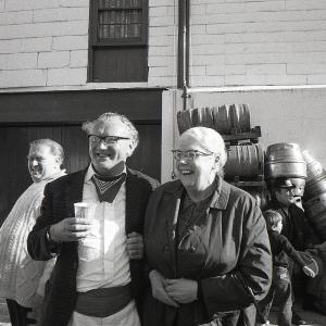People at the back of the Golden Lion
