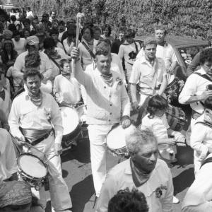musicians in procession