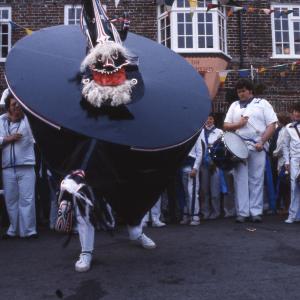 Blue Ribbon oss dancing outside the Shipwrights