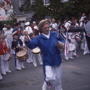 Woman dancing in procession