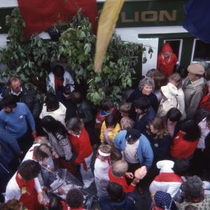 Old Oss 10'Clock procession outside The Golden Lion