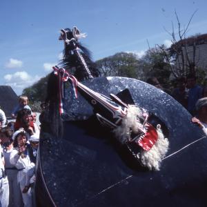 Blue Ribbon Oss dancing in road