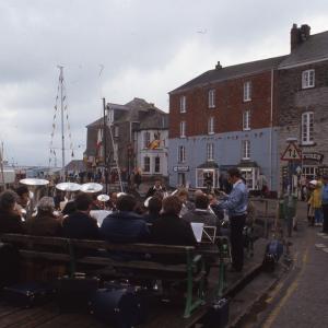 Brass band playing on South Quay