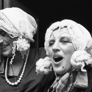 Two people dressed up