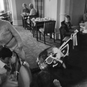 old oss sitting inside