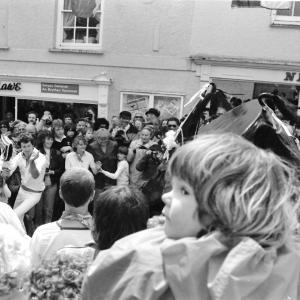old oss being teased w child in foreground