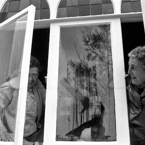 Women looking out from window