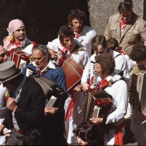 Old Oss band led by Master of Ceremonies