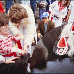 Child stroking Old Oss