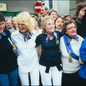 Women from Blue Ribbon party dancing