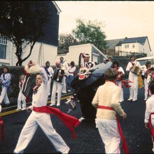 Children's Oss, Old Oss circled by band, teaser and dancers