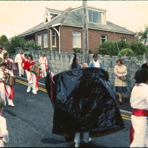 Children's Oss, Old Oss circled by band, teaser and dancers