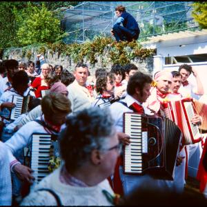 Old Oss band in procession