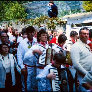 Old Oss band in procession