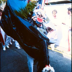 Old Oss being teased in procession