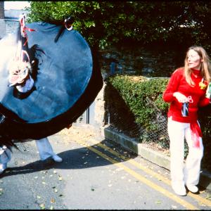 Old Oss being teased in procession