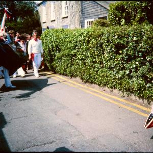 Old Oss being teased in procession