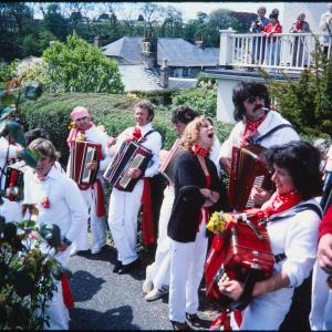 Old Oss band accordion players and singers