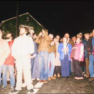 People watching at night