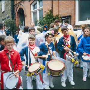 Children playing drums