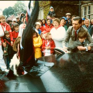Old Oss at Prideaux Place with Peter Prideaux-Brune and son teasing