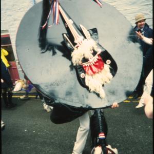 Blue Ribbon Oss dancing in road
