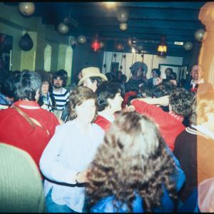 People in pub wearing costumes