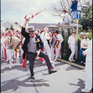 Master of Ceremonies dancing in road