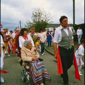Woman in wheelchair in Old Oss procession