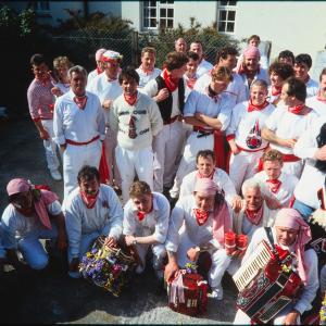 Men from Old Oss posing for group photo