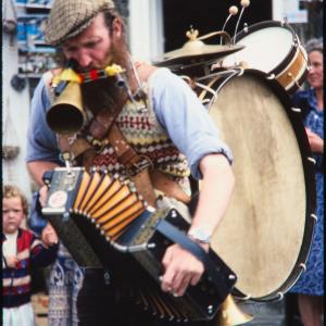 One man band in street