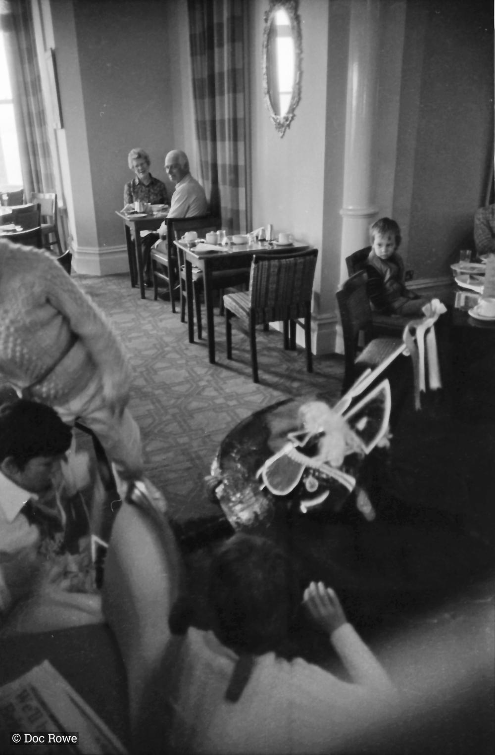 old oss sitting inside