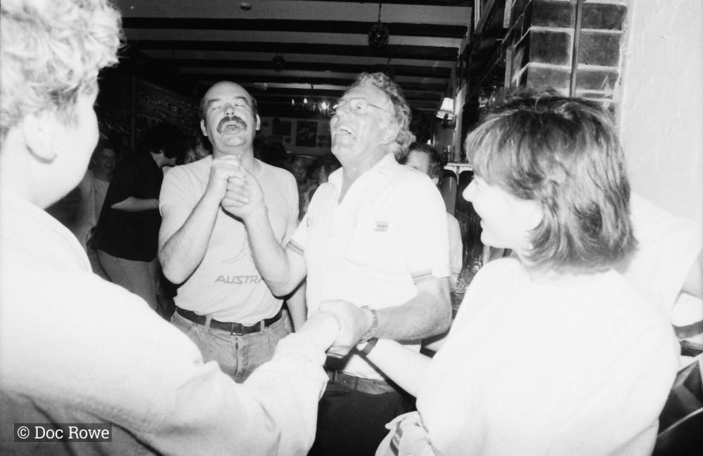 people dancing in pub