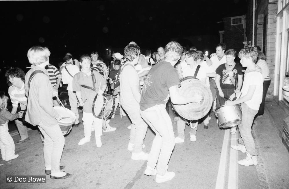 playing music on harbour at night