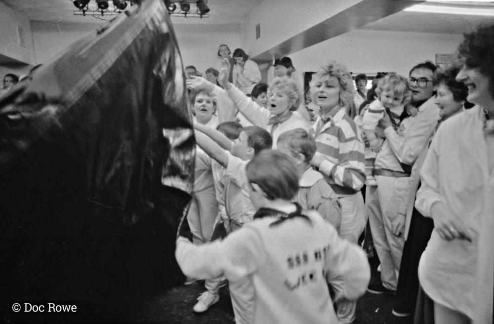 old oss being teased indoors