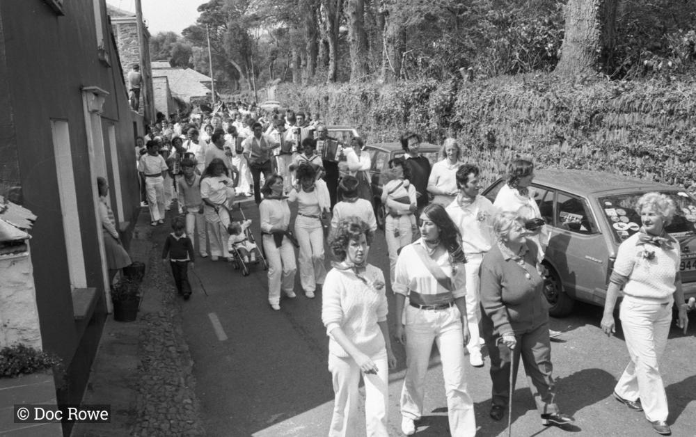 people walking in procession