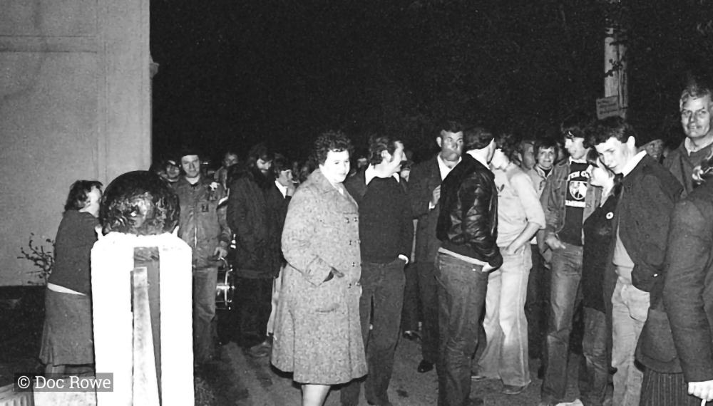 people in street on may eve