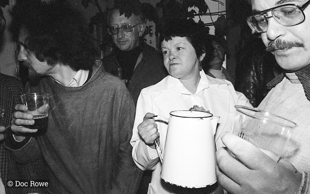woman with jug of beer