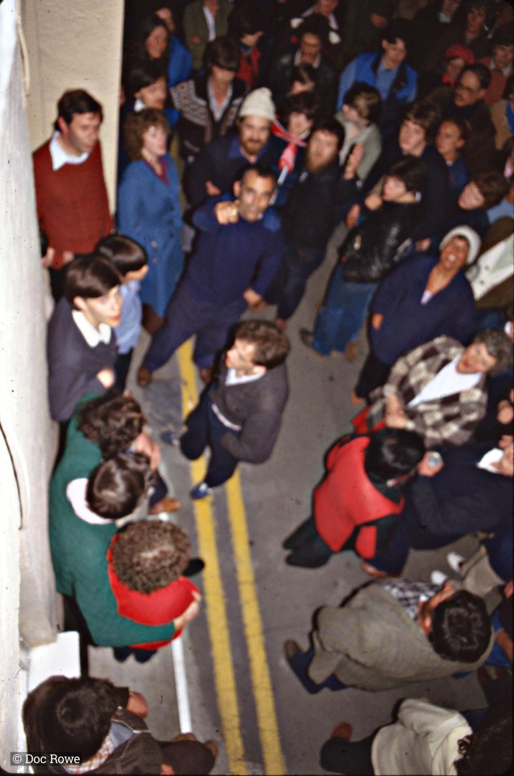 People standing on street