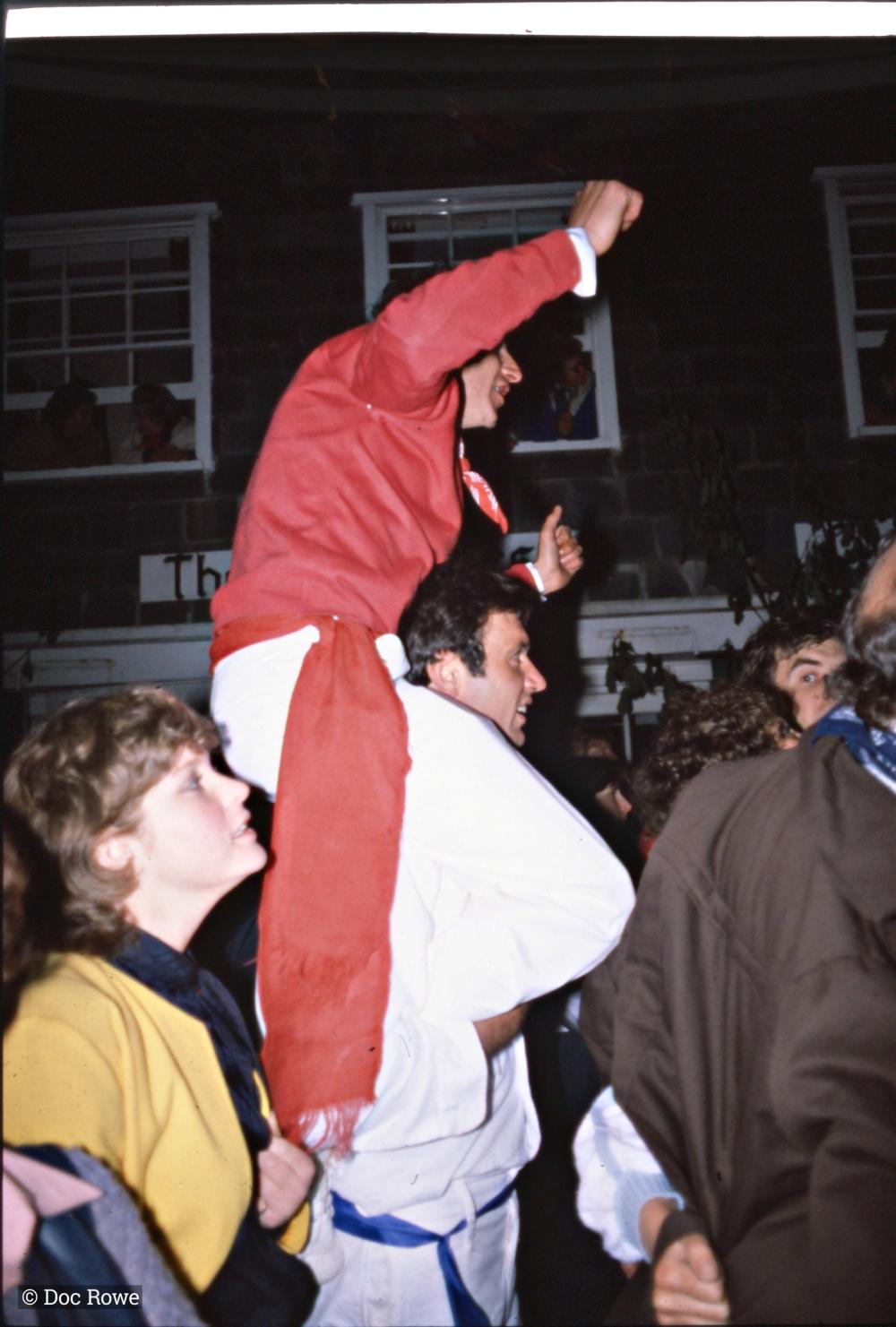 Person on shoulders