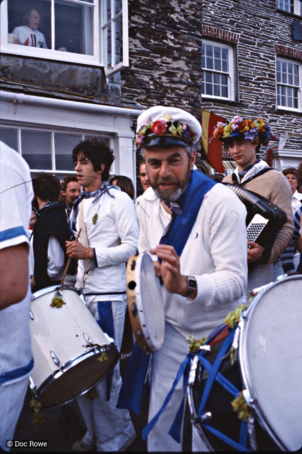 Man playing tambourine