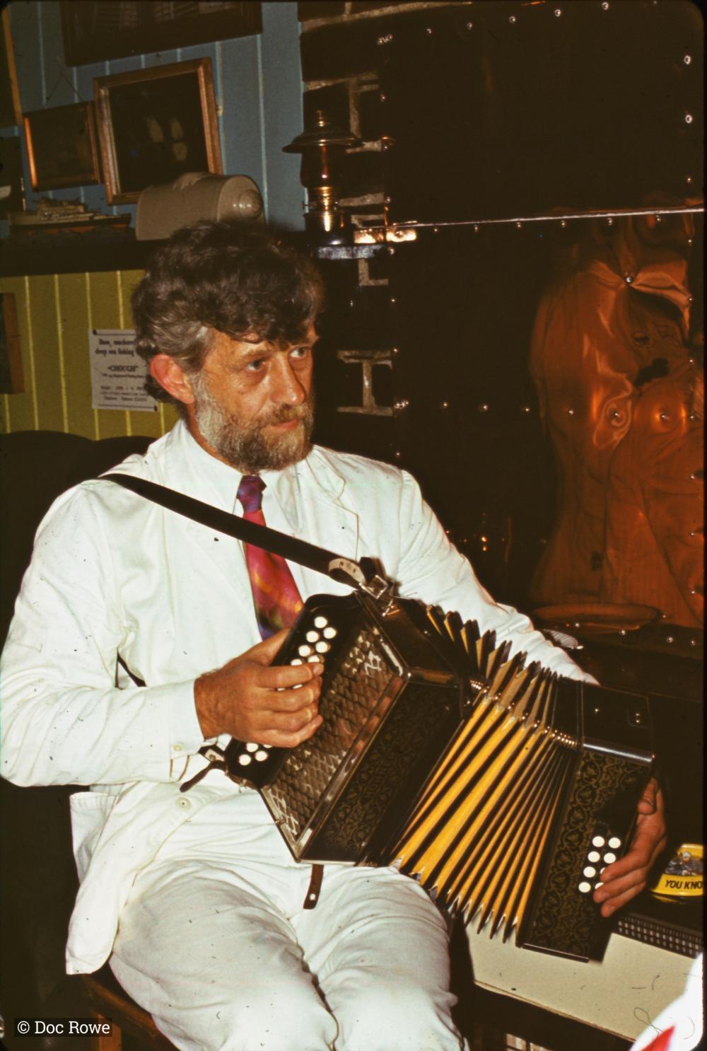 Man playing accordion