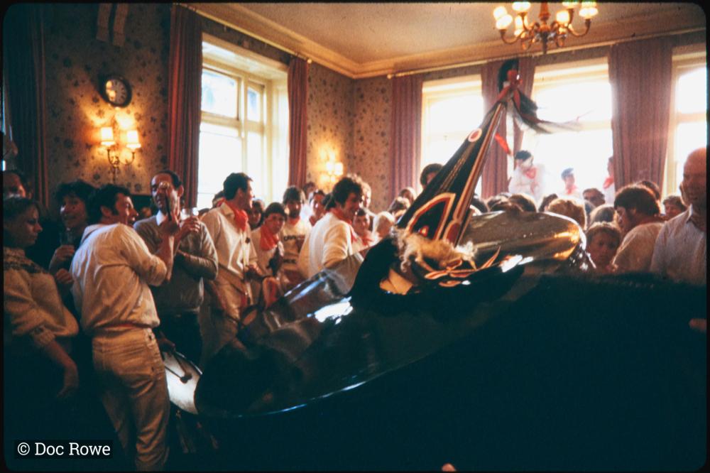 Old Oss and party in Prideaux Place house