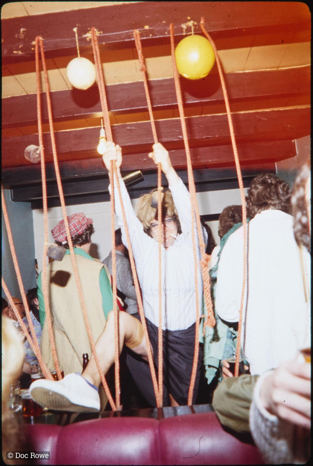 Rope decorations in pub