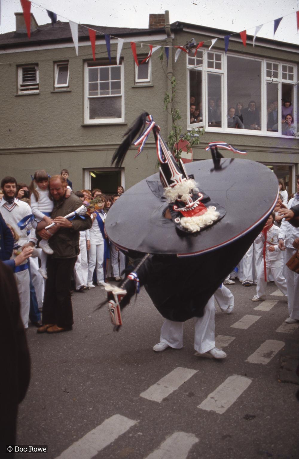 Blue Ribbon oss dancing on road 