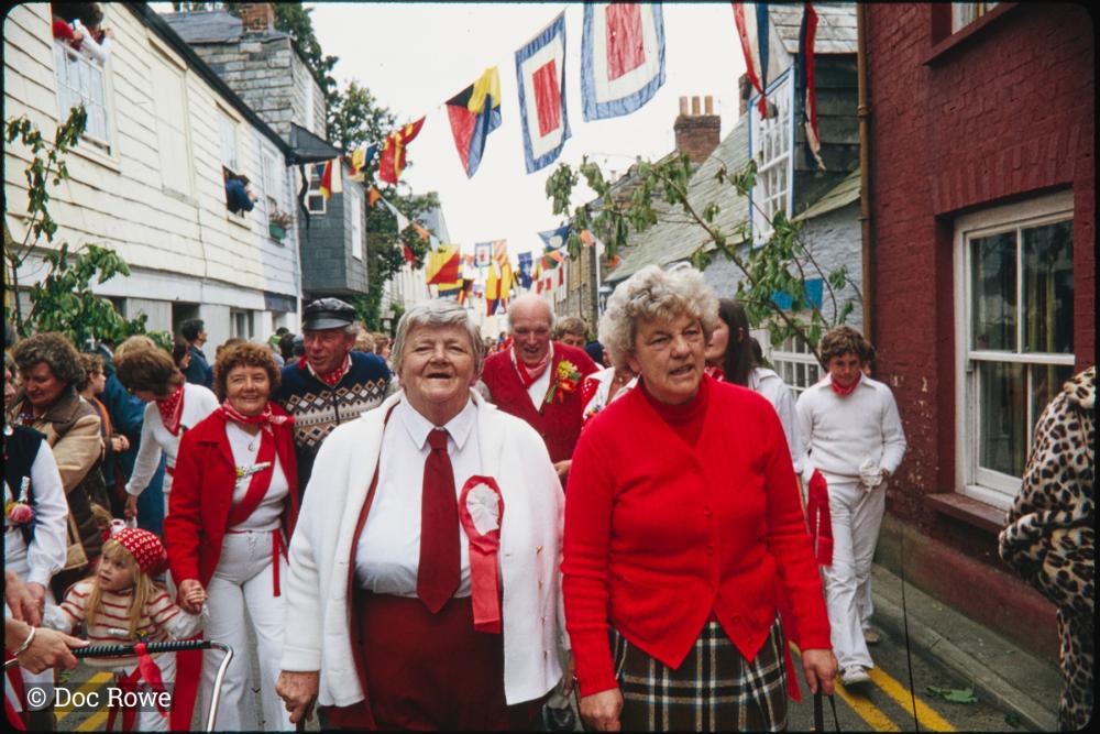 Women walking in Old Oss procession