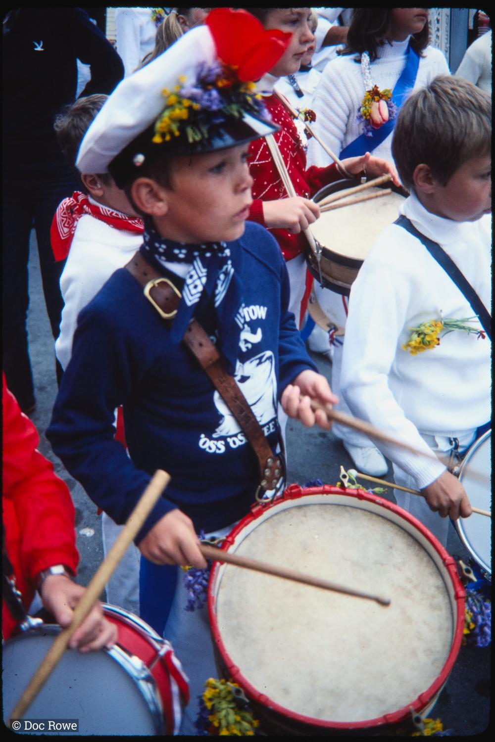 Boys playing drums