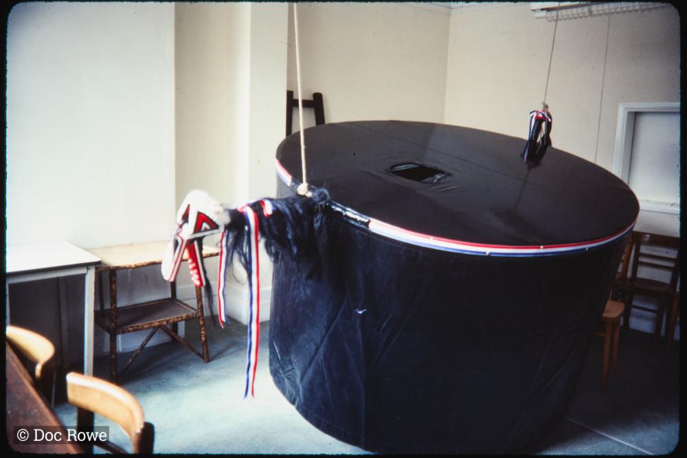 Blue Ribbon Oss costume being prepared