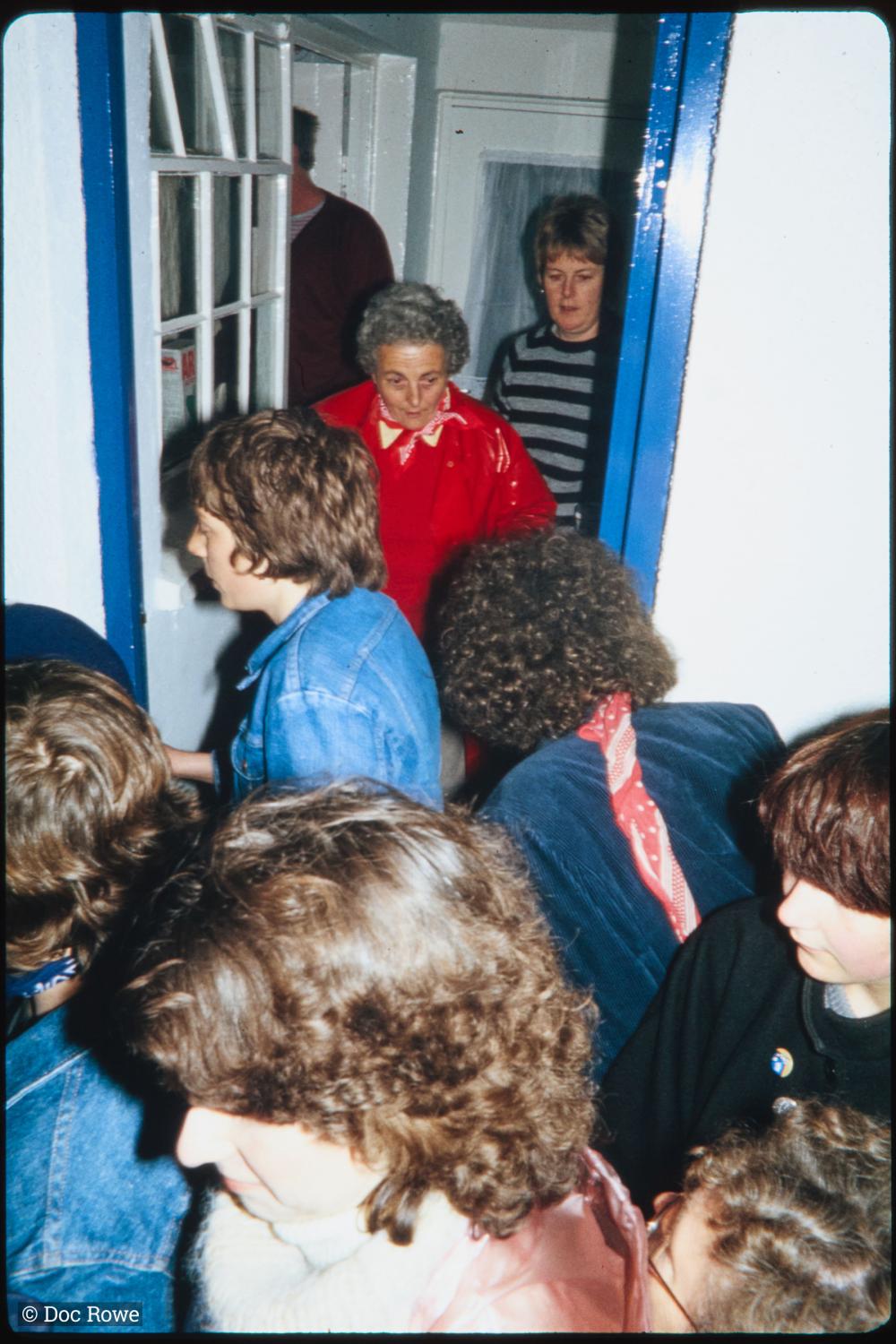 People at doorway