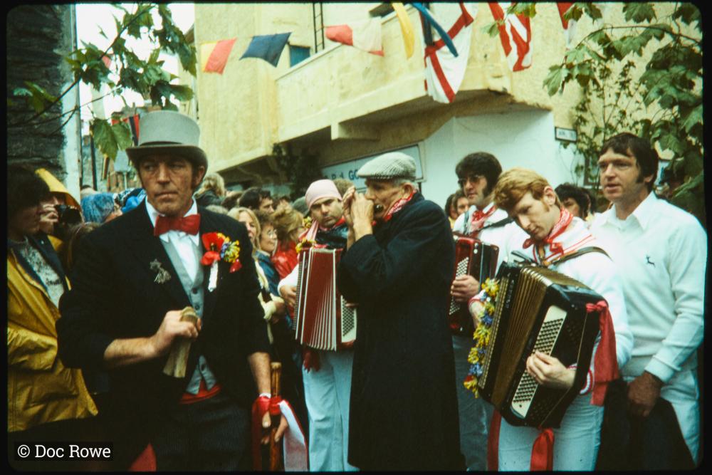 Old Oss Master of Ceremonies with accordion players and harmonica player